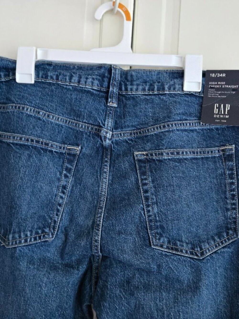 Gap High Rise Cheeky Straight Jeans - Womens 18/  34R - NEW - Picture 6 of 6
